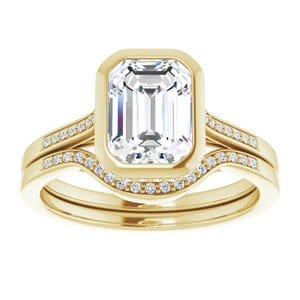 Rings 14K Yellow  8x6 mm Emerald Engagement Ring Mounting