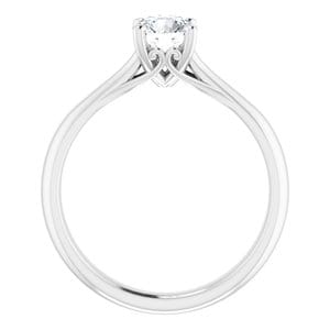 Rings Platinum  5.5 mm Round Solitaire Engagement Ring Mounting