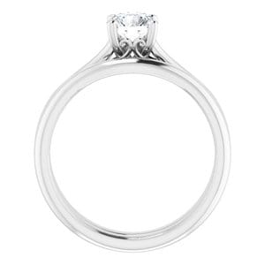 Rings Platinum  5.5 mm Round Solitaire Engagement Ring Mounting