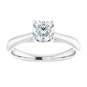 Rings Platinum  5.5 mm Round Solitaire Engagement Ring Mounting