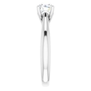 Rings Platinum  5.5 mm Round Solitaire Engagement Ring Mounting