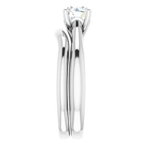 Rings Platinum  5.5 mm Round Solitaire Engagement Ring Mounting