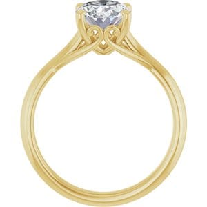 Rings 14K Yellow  9x7 mm Oval Solitaire Engagement Ring Mounting