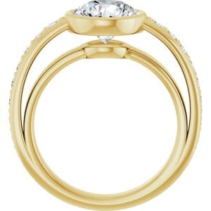 Rings 14K Yellow 8.2 mm Round Engagement Ring Mounting