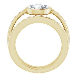 Rings 14K Yellow 8.2 mm Round Engagement Ring Mounting