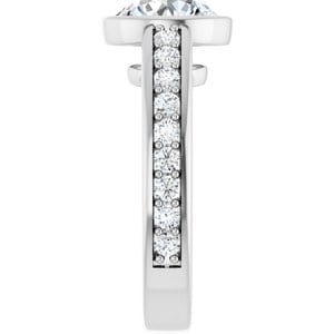 Rings 14K White 8.2 mm Round Engagement Ring Mounting