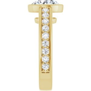 Rings 14K Yellow 8.2 mm Round Engagement Ring Mounting