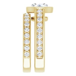 Rings 14K Yellow 8.2 mm Round Engagement Ring Mounting