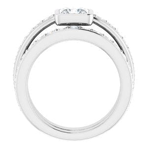 Rings 14K White 5.5x5.5 mm Square Engagement Ring Mounting