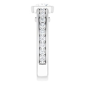Rings 14K White 5.5x5.5 mm Square Engagement Ring Mounting