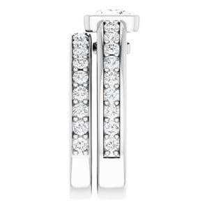 Rings 14K White 5.5x5.5 mm Square Engagement Ring Mounting
