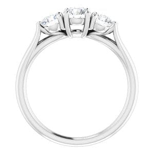 Rings 14K White  4.8 mm Round Engagement Ring Mounting