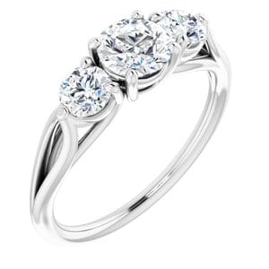 Rings Platinum  5.5 mm Round Engagement Ring Mounting