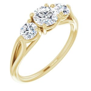 Rings 14K Yellow  5.5 mm Round Engagement Ring Mounting
