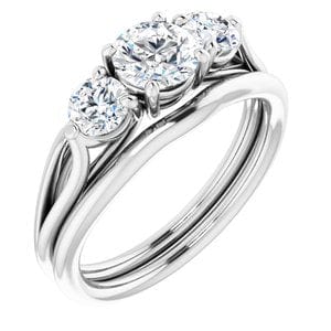 Rings Platinum  5.5 mm Round Engagement Ring Mounting
