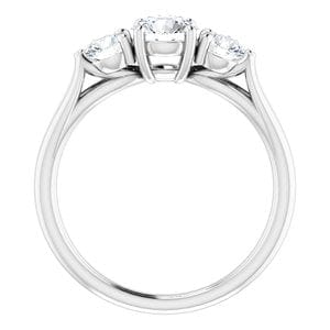Rings Platinum  5.5 mm Round Engagement Ring Mounting