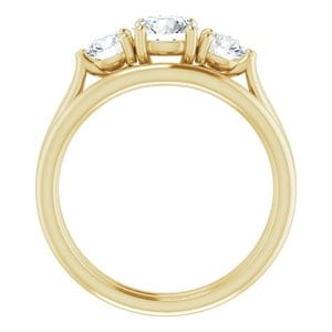 Rings 14K Yellow  5.5 mm Round Engagement Ring Mounting