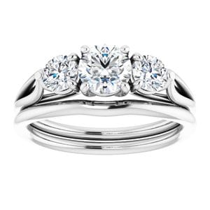 Rings Platinum  5.5 mm Round Engagement Ring Mounting