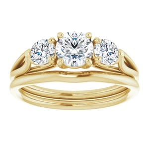 Rings 14K Yellow  5.5 mm Round Engagement Ring Mounting