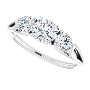 Rings Platinum  5.5 mm Round Engagement Ring Mounting