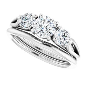 Rings Platinum  5.5 mm Round Engagement Ring Mounting