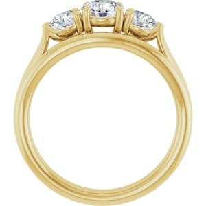 Rings 14K Yellow  5.2 mm Round Engagement Ring Mounting