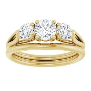 Rings 14K Yellow  5.2 mm Round Engagement Ring Mounting