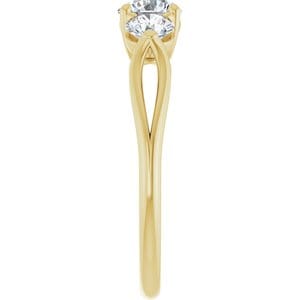 Rings 14K Yellow  5.2 mm Round Engagement Ring Mounting
