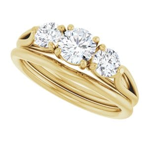 Rings 14K Yellow  5.2 mm Round Engagement Ring Mounting