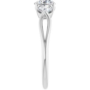 Rings 14K White  5.8 mm Round Engagement Ring Mounting
