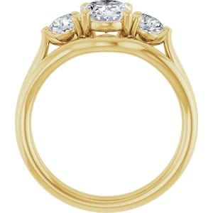 Rings 14K Yellow  8x6 mm Oval Engagement Ring Mounting