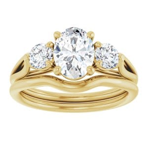 Rings 14K Yellow  8x6 mm Oval Engagement Ring Mounting