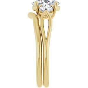 Rings 14K Yellow  8x6 mm Oval Engagement Ring Mounting