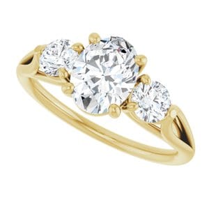 Rings 14K Yellow  8x6 mm Oval Engagement Ring Mounting