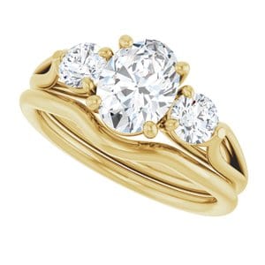 Rings 14K Yellow  8x6 mm Oval Engagement Ring Mounting