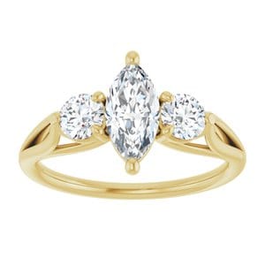 Rings 14K Yellow  9x4.5 mm Marquise Engagement Ring Mounting