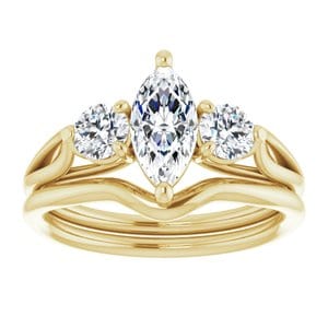 Rings 14K Yellow  9x4.5 mm Marquise Engagement Ring Mounting