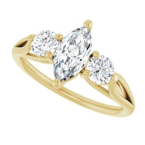 Rings 14K Yellow  9x4.5 mm Marquise Engagement Ring Mounting