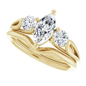 Rings 14K Yellow  9x4.5 mm Marquise Engagement Ring Mounting