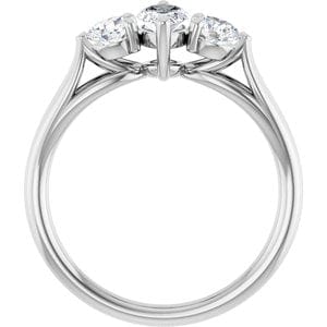 Rings 14K White  8x4 mm Marquise Engagement Ring Mounting
