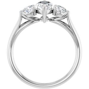 Rings 14K White  10x5 mm Marquise Engagement Ring Mounting