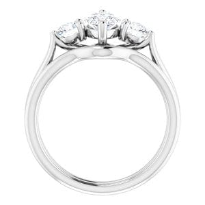 Rings 14K White  10x5 mm Marquise Engagement Ring Mounting