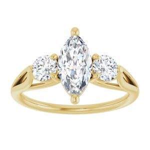 Rings 14K Yellow  10x5 mm Marquise Engagement Ring Mounting