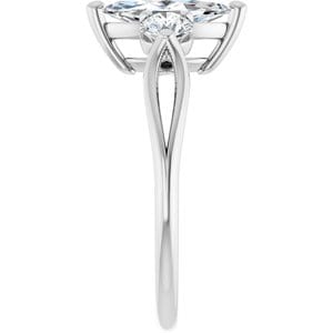 Rings 14K White  10x5 mm Marquise Engagement Ring Mounting