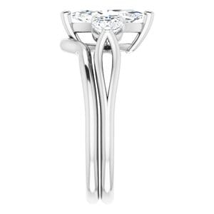 Rings 14K White  10x5 mm Marquise Engagement Ring Mounting