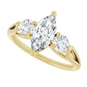 Rings 14K Yellow  10x5 mm Marquise Engagement Ring Mounting