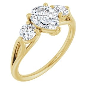 Rings 14K Yellow  8x6 mm Pear Engagement Ring Mounting