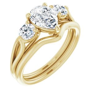 Rings 14K Yellow  8x6 mm Pear Engagement Ring Mounting