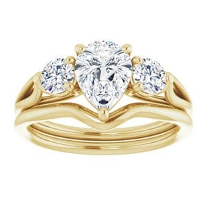 Rings 14K Yellow  8x6 mm Pear Engagement Ring Mounting