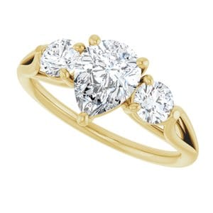Rings 14K Yellow  8x6 mm Pear Engagement Ring Mounting